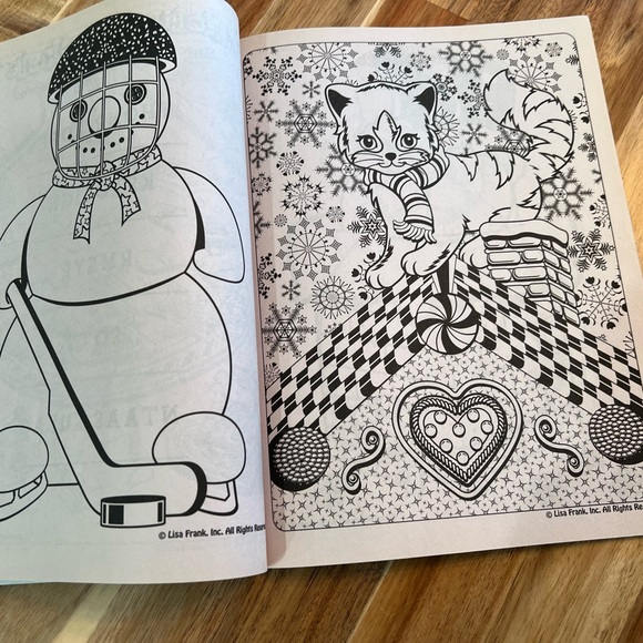 Lisa Frank Winter Wonderland Coloring Book - Picture 3 of 5